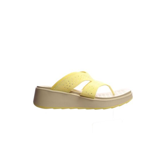 Bzees Womens Nola Bright Yellow T-Strap Heels Size 8 Medium (B, M) - Picture 1 of 4